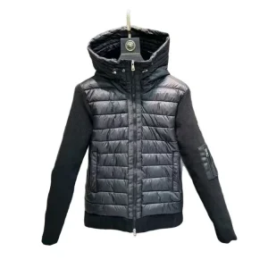 Knitted patchwork down jacket