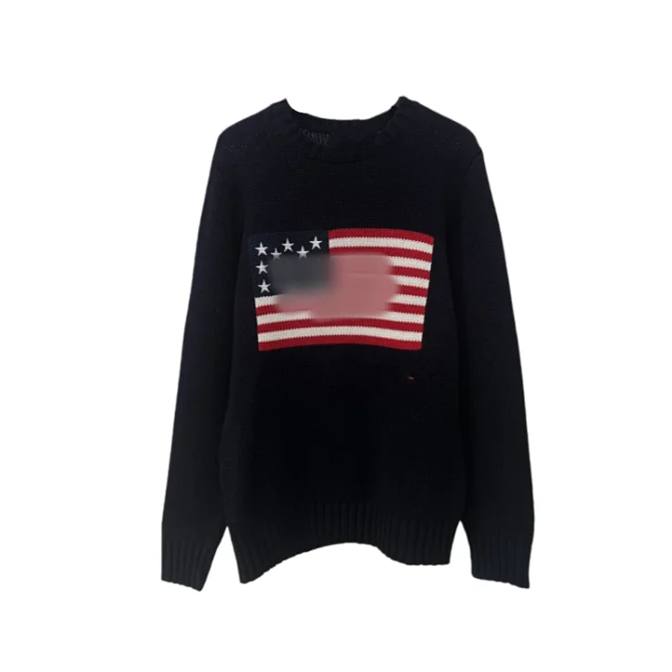 Embroidered striped knitted sweater 1457