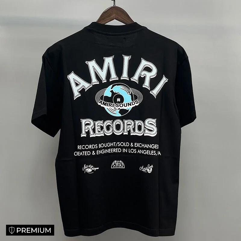 9 options AMIRI Unisex Summer Crew Neck T-shirt