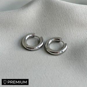 2 options Thick hoop earrings
