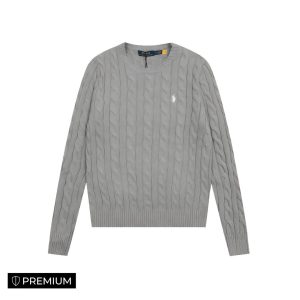 10 options Unisex long-sleeved crew neck cable knit sweater