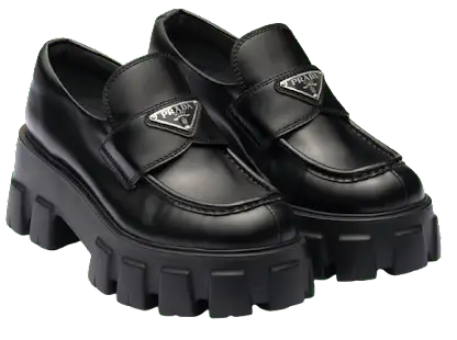 Prada Monolith Leather Loafers