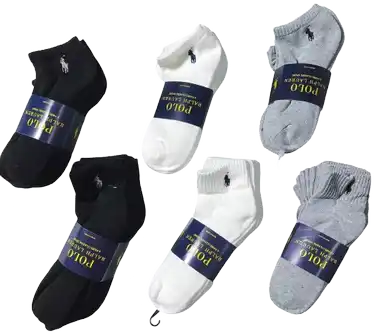Ralph Lauren Polo Ankle Socks 6 Pack