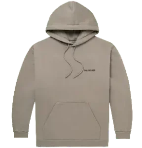 Balenciaga Embroidered Hoodie Brown