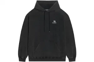 Balenciaga Grey Washed Sporty Hoodie