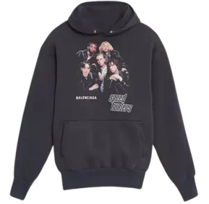 Balenciaga Speedhunters Black Double Layer Hoodie