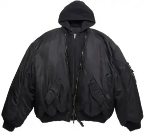Balenciaga All In Bomber Jacket Black