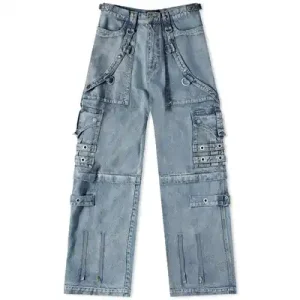 Balenciaga Raver Baggy Pants Washed Blue