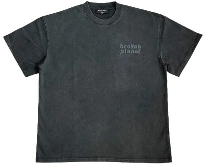 Broken Planet Market Basic Washed Black Tee