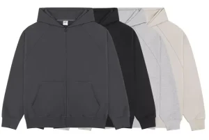 Unbranded Blank Zip-Up Hoodies #1