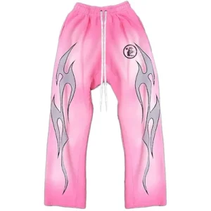 Hellstar Flame Sweatpants Pink