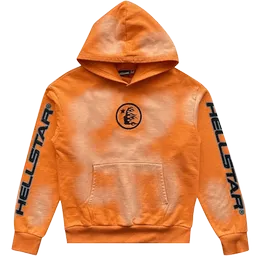 Hellstar Fire Orange Dye Hoodie