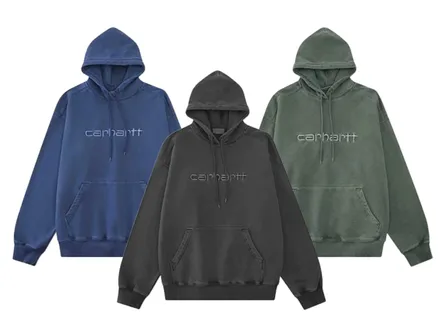 Carhartt Washed Embroidered Logo Hoodies
