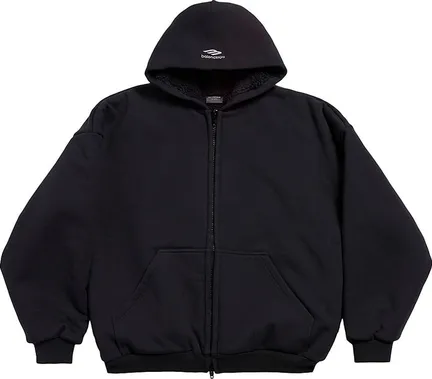Balenciaga 3B Sports Icon Outerwear Zip-Up Hoodie