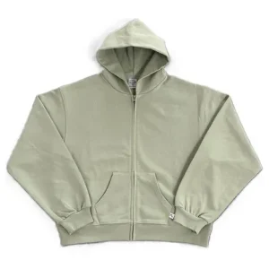 Akimbo Light Green Zip-Up Hoodie
