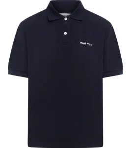 Miu Miu Navy Blue Polo