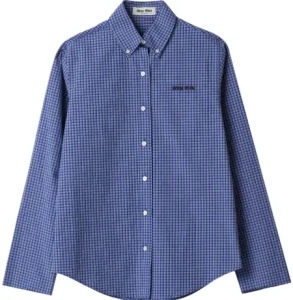 Miu Miu Checked Button Up Shirt
