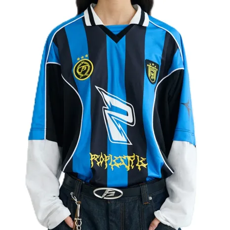 PEOPLESTYLE Blue Long Sleeve Football Jersey