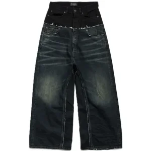 Balenciaga Cut Up Jeans Black