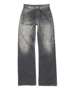 Acne Studios 2021M Black Paint Splatter Jeans