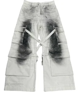 Acne Studios White Grey Cargo Pants