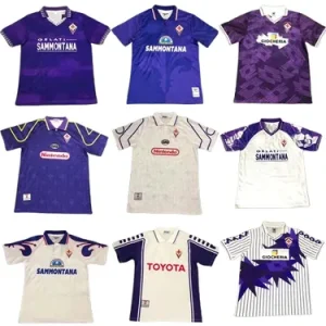 Bunch of Retro Fiorentina Football Jerseys (13 Variants