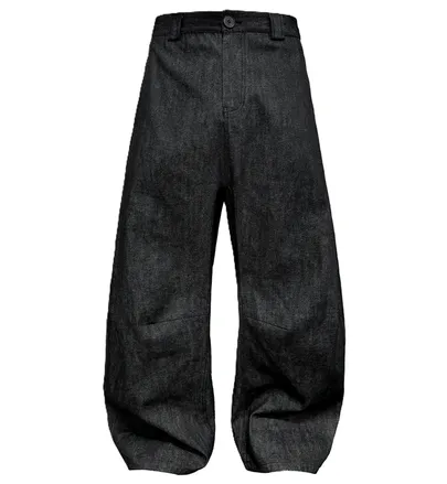 JCAESAR Baggy Pleated Low Rise Denim Jeans