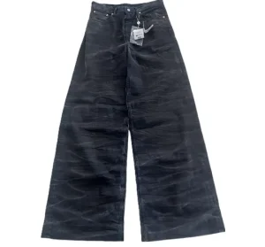 Maison Margiela Baggy Black Ripple Jeans