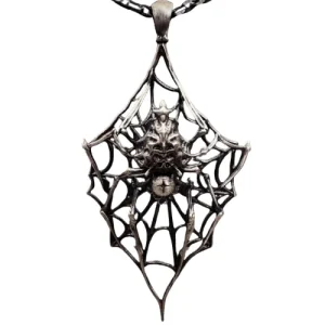 Ossuary Spider Web Silver Pendant
