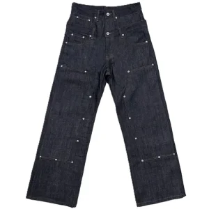WANNA LAB Double Waisted Raw Denim Pants