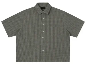 Union Kingdom Boxy Fit Button Up Shirt Green