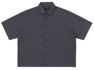 Union Kingdom Boxy Fit Button Up Shirt Navy Blue