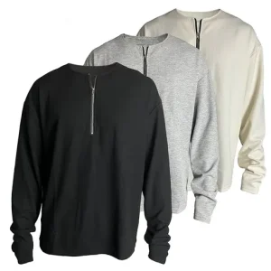 JCAESAR Half-Zip Long Sleeve Tee (6 Variants)