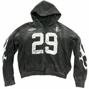 KLICK CLAK Black Zip-Up Hoodie