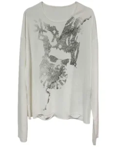 Human Voices White Long Sleeve Tee