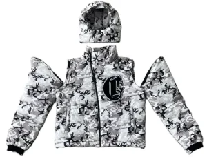 Corvidae Snow Camo Puffer Jacket