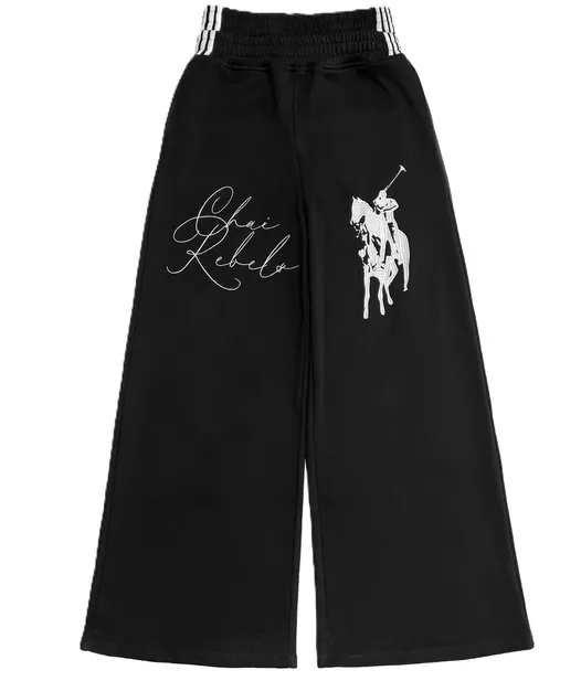 Chai Rebels Black Baggy Sweatpants