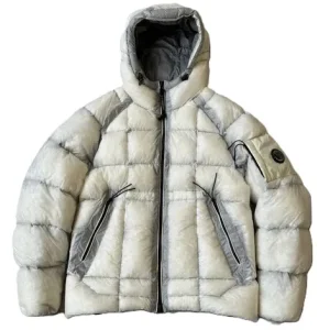 C.P Company Puffer Jacket Gauze White