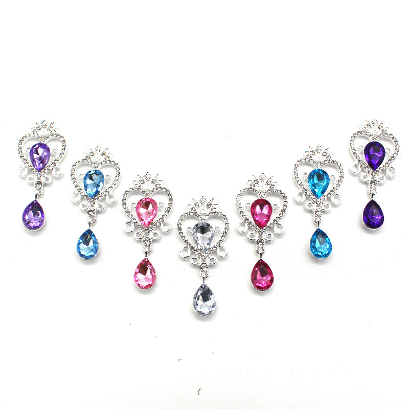 13 options Rhinestone heart pendant DIY jewelry