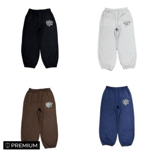 4 options ADWYSD Sun-Patterned Fleece-Lined Loose-Fit Jogger Sweatpants