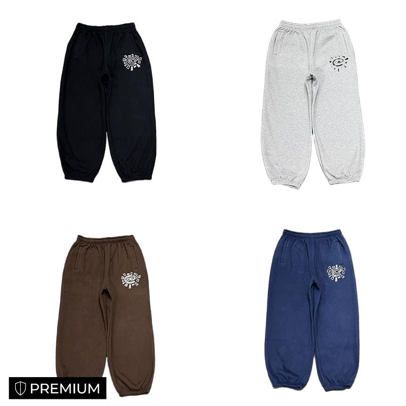 4 options ADWYSD Sun-Patterned Fleece-Lined Loose-Fit Jogger Sweatpants