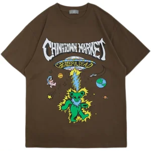3 Options alien cartoon printed casual T-shirt
