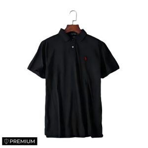 RL Pony Logo Business Short-Sleeve T-Shirt with Lapel