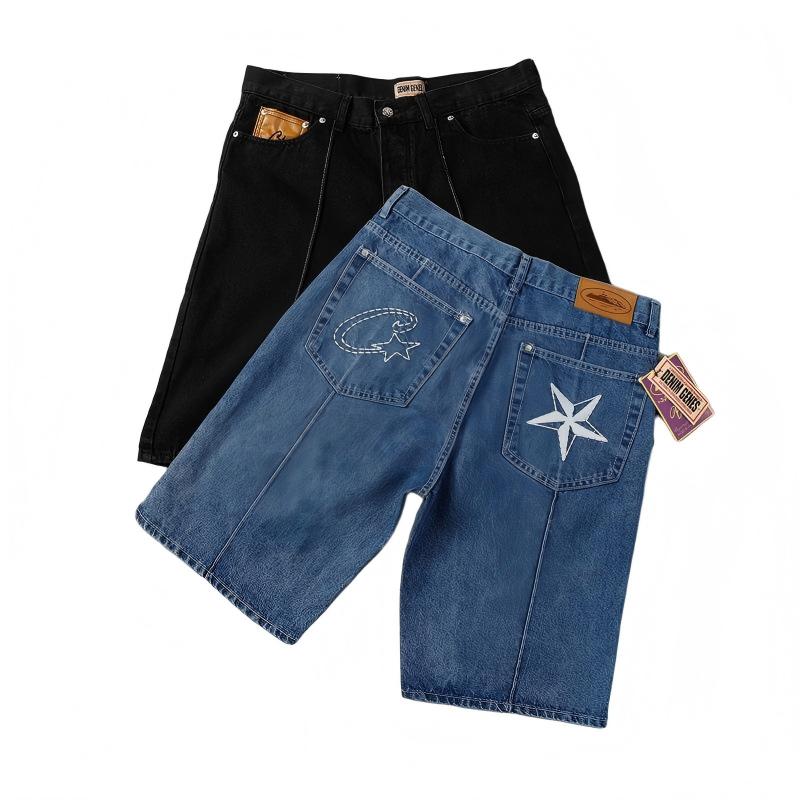 Alcatraz five-point star embroidered jeans