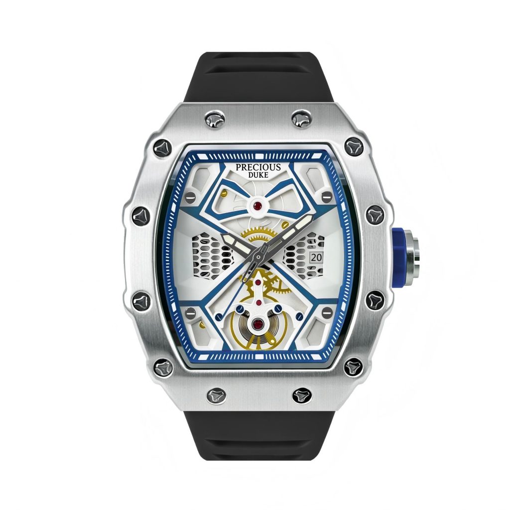 Quartz barrel-shaped openwork Richard's waterproof watch