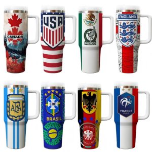2026 World Cup Fan 40oz Stainless Steel Stanley Inflator Cup