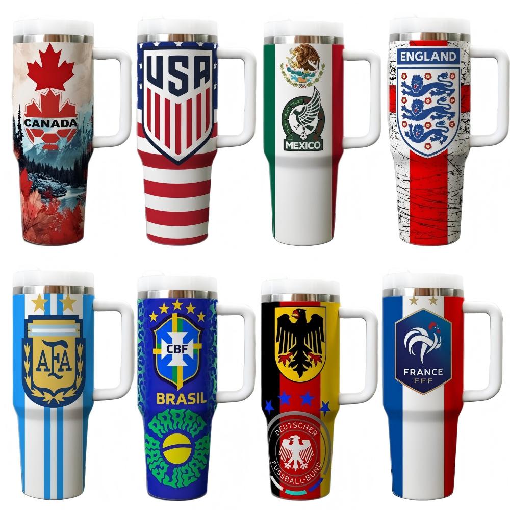 2026 World Cup Fan 40oz Stainless Steel Stanley Inflator Cup