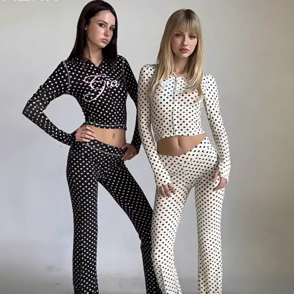 iamgia Slim-Fit Polka Dot Zip Jacket / Pants / Set