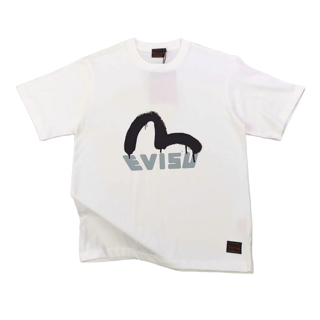 2026 New Evisu Splatter Graffiti Seagull T-shirt