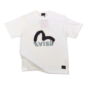 2026 New Evisu Splatter Graffiti Seagull T-shirt